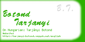 botond tarjanyi business card
