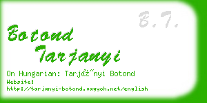 botond tarjanyi business card